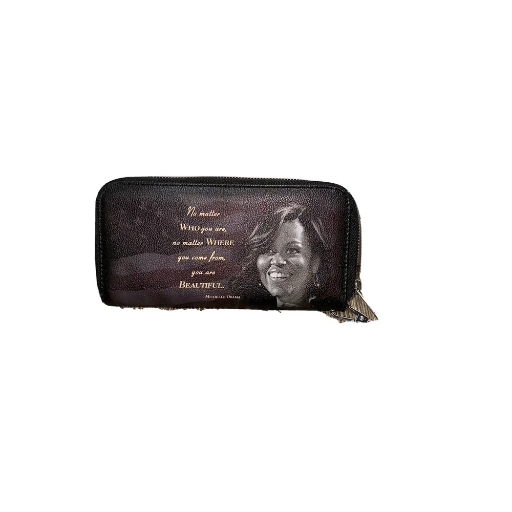 michelle obama faux leather clutch bradford exchange Collectible Presidential
